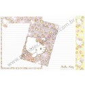 Ano 2014. Kit 2 Conjuntos de Papel de Carta Hello Kitty 3 Apples Sanrio