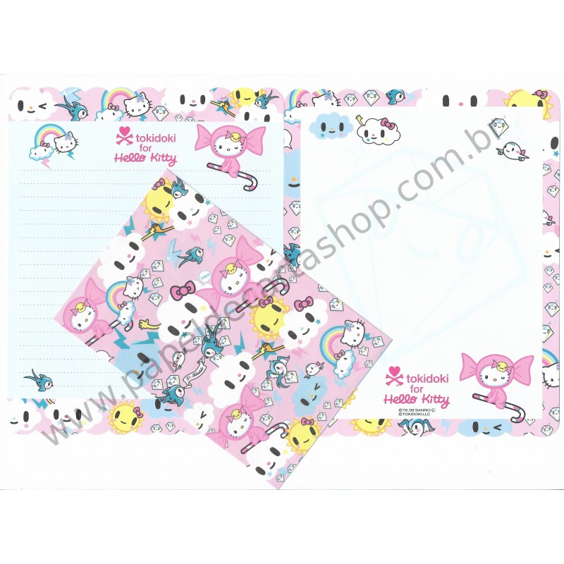 Ano 2009. Conjuntos de Papel de Carta Tokidoki for Hello Kitty CAZ Sanrio