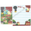 Ano 2007. Conjunto de Papel de Carta Hello Kitty Balloon Sanrio