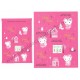 Ano 2009. Conjunto de Papel de Carta Hello Kitty Pink Winter Sanrio