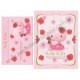 Ano 2008. Conjunto de Papel de Carta Hello Kitty Pink Sanrio
