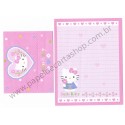 Ano 2006. Conjunto de Papel de Carta Hello Kitty Flower CRS Sanrio