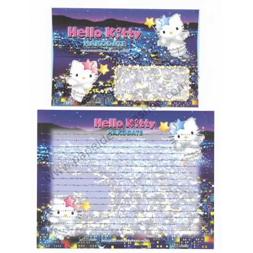 Ano 2003. Conjunto de Papel de Carta Gotōchi Kitty Hakodate Sanrio