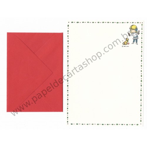 Conjunto de Papel de Carta Antigo Joan Walsh Anglund CVM Hallmark
