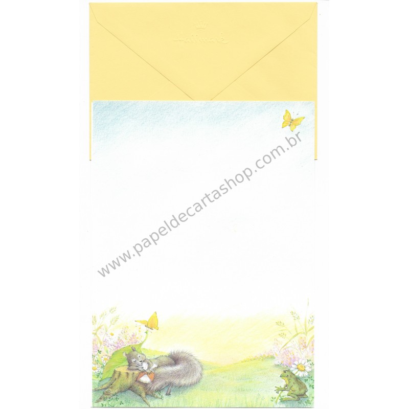 Conjunto de Papel de Carta Importado Forest CAM - Hallmark