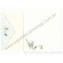 Conjunto de Papel de Carta Antigo Importado Blue Bird Hallmark