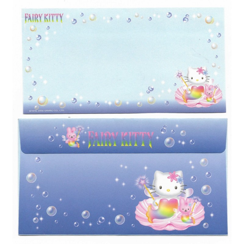 Ano 2000. Conjunto de Papel de Carta Hello Kitty Fairy Kitty P1 Sanrio