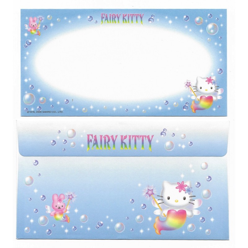 Ano 2000. Conjunto de Papel de Carta Hello Kitty Fairy Kitty P2 Sanrio