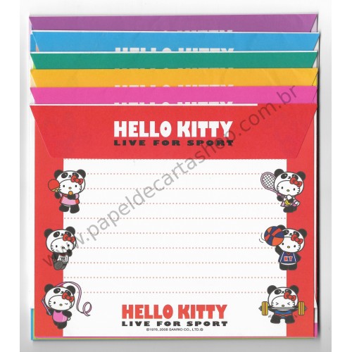 Ano 2008. Kit 6 Conjuntos Hello Kitty Live for Sport Sanrio