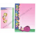 Conjunto de Papel de Carta ANTIGO HB Os Flintstones YABBA-DABBA-DOO CRS