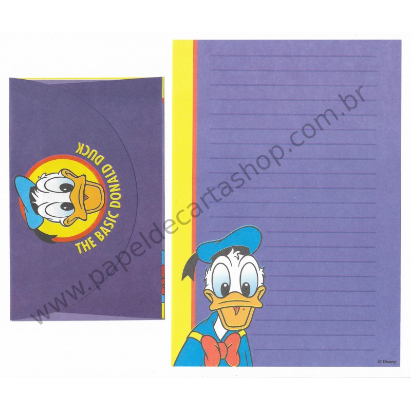 Conjunto de Papel de Carta ANTIGO Personagens Disney Basic DONALD DUCK