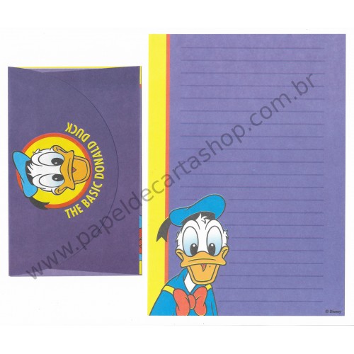 Conjunto de Papel de Carta ANTIGO Personagens Disney Basic DONALD DUCK