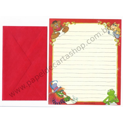 Conjunto de Papel de Carta Antigo Importado Muppets CVM - Hallmark