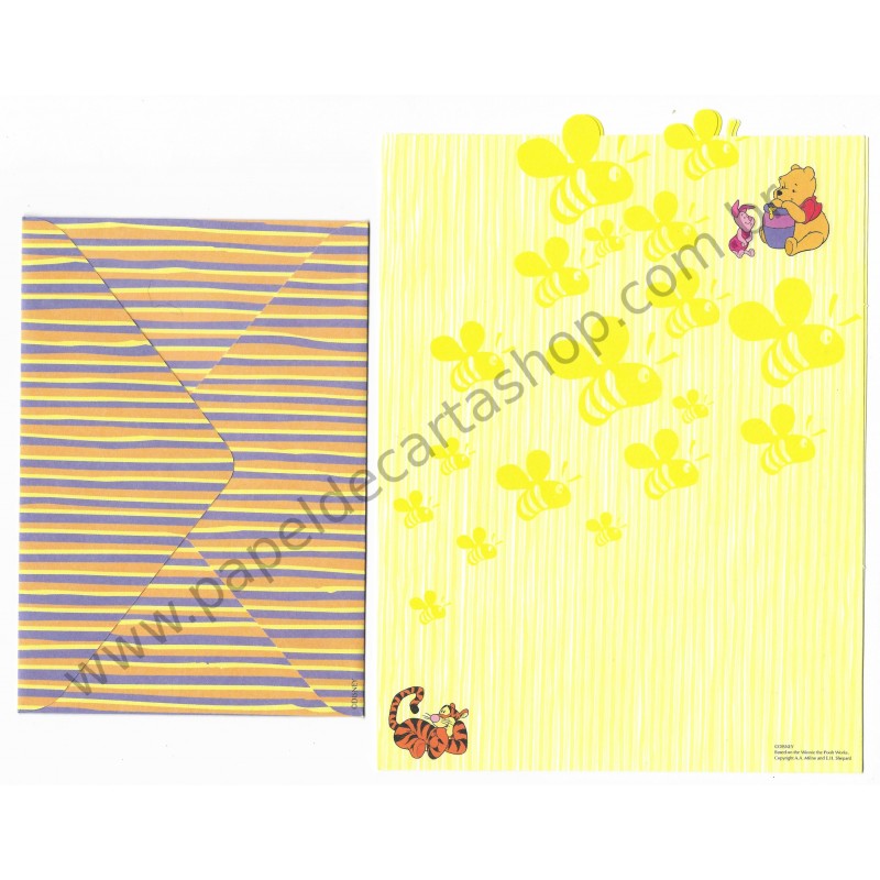 Conjunto de Papel de Carta Disney Winnie The Pooh Bee CAM - Disney