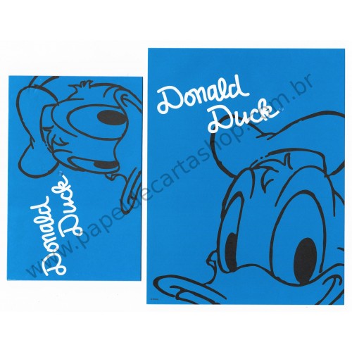 Kit 2 Conjuntos de Papel de Carta Disney Donald Duck BLUE