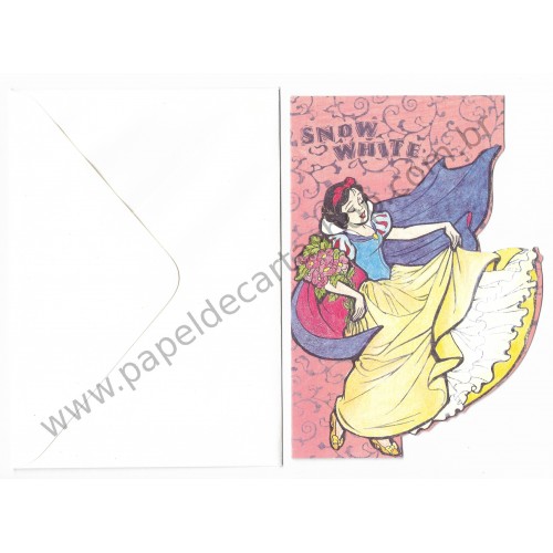 Cartão Antigo Vintage Importado Disney - Snow White