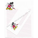 Conjunto de Papel de Carta Vintage Disney Mickey Mouse A4 CBR