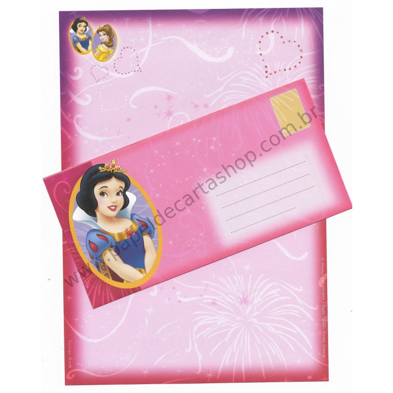 Conjunto de Papel de Carta Antigo Vintage Disney Princess (LL) - Creative Words