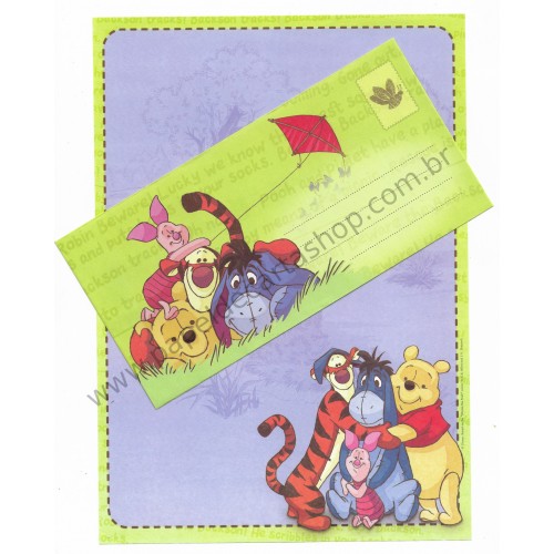 Conjunto de Papel de Carta Antigo Vintage Disney POOH (AM) - Creative Words