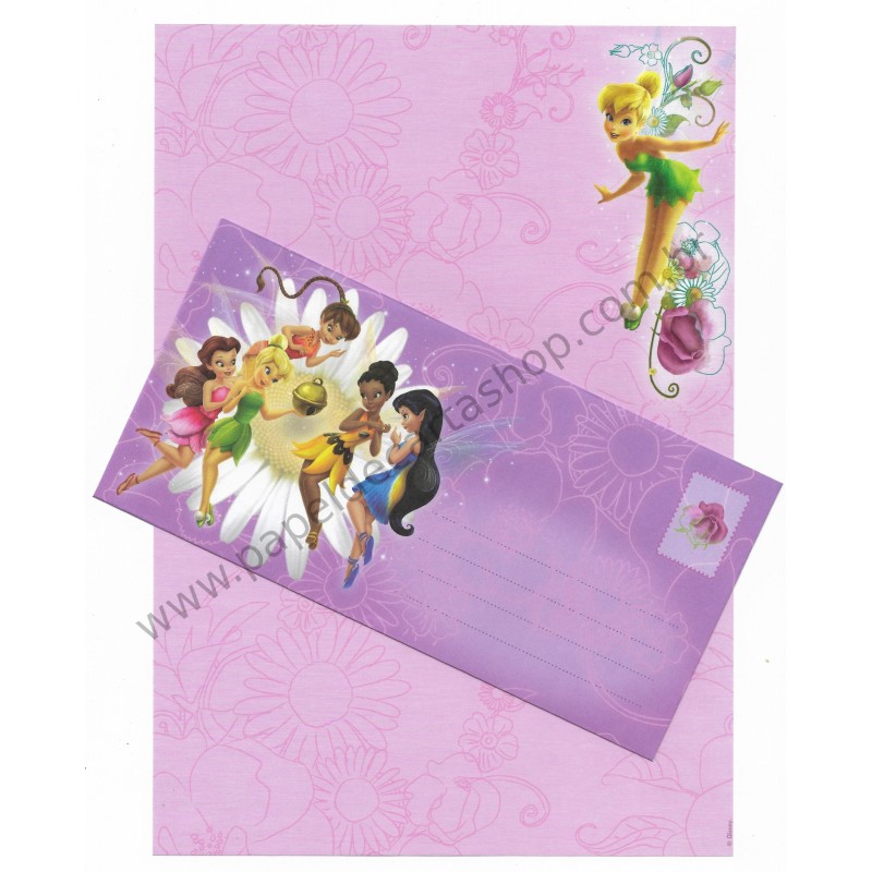 Conjunto de Papel de Carta Antigo Vintage Disney Fairies (LL) - Creative Words