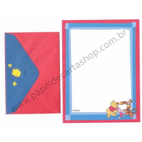 Ano 2000. Conjunto de Papel de Carta Antigo Vintage Disney POOH Hunny