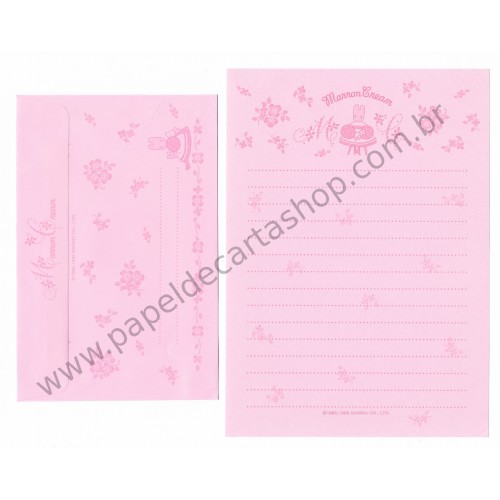 Ano 1995. Conjunto de Papel de Carta Marron Cream CPND Vintage Sanrio