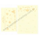 Ano 1995. Conjunto de Papel de Carta Marron Cream CYLL Vintage Sanrio