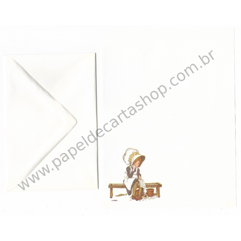 Conjunto de Papel de Carta Antigo Importado Holly Hobbie M62