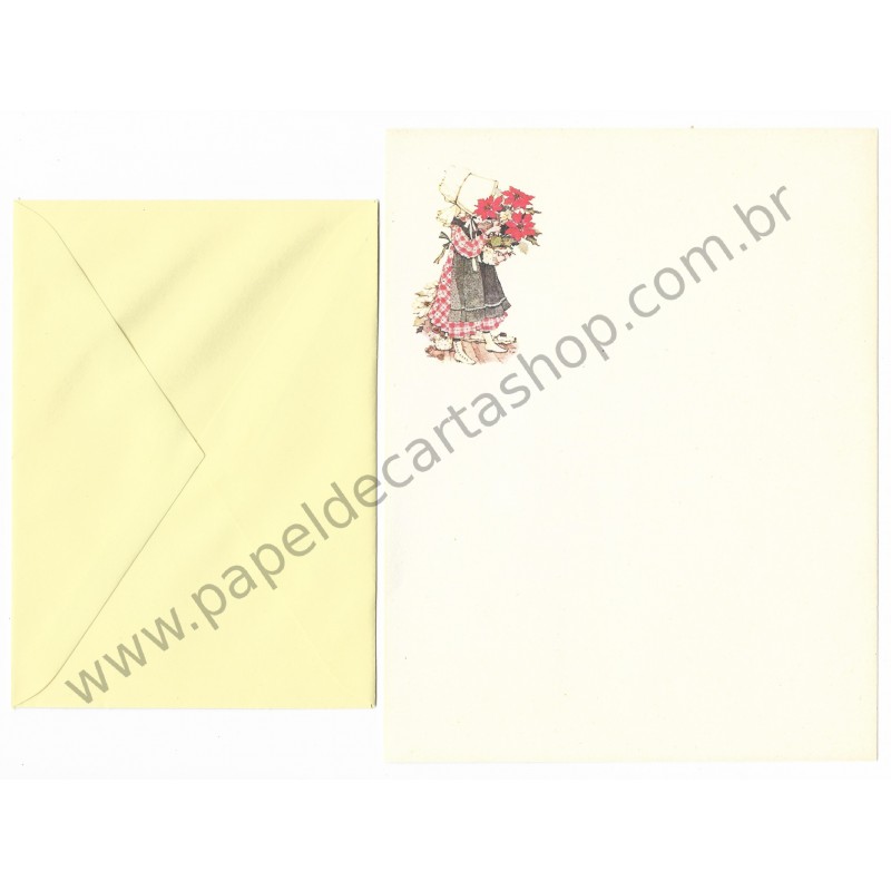 Conjunto de Papel de Carta Antigo Importado Holly Hobbie M64