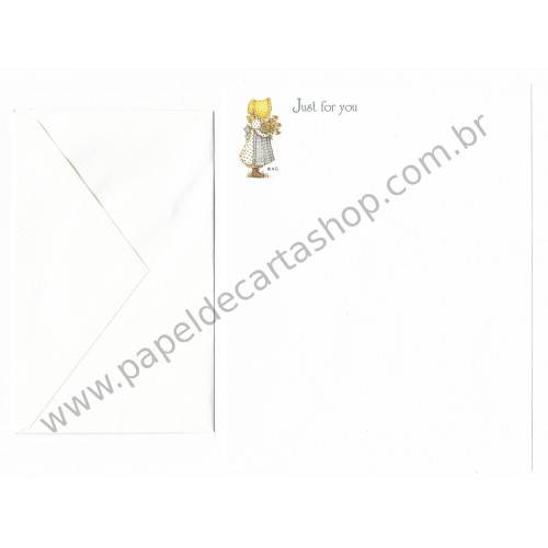 Conjunto de Papel de Carta Antigo Importado Holly Hobbie P01