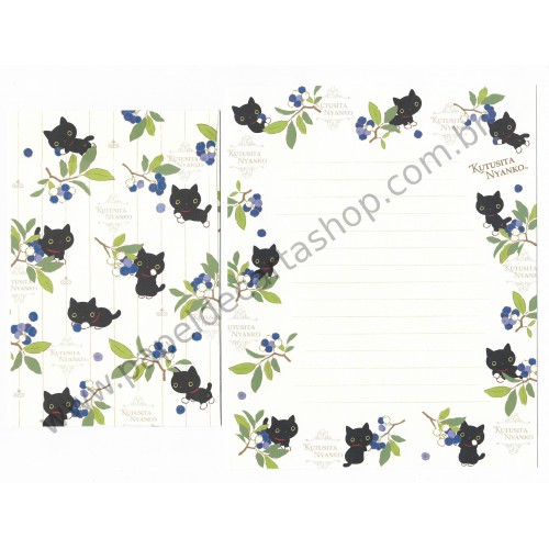 Conjunto de Papel de Carta Importado Kutusita Nyanko BR - San-X Japan