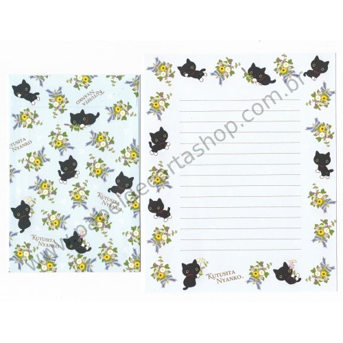 Conjunto de Papel de Carta Importado Kutusita Nyanko Fresh Herbs - San-X Japan