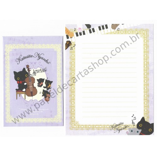 Conjunto de Papel de Carta Importado Kutusita Nyanko Festival3 - San-X Japan