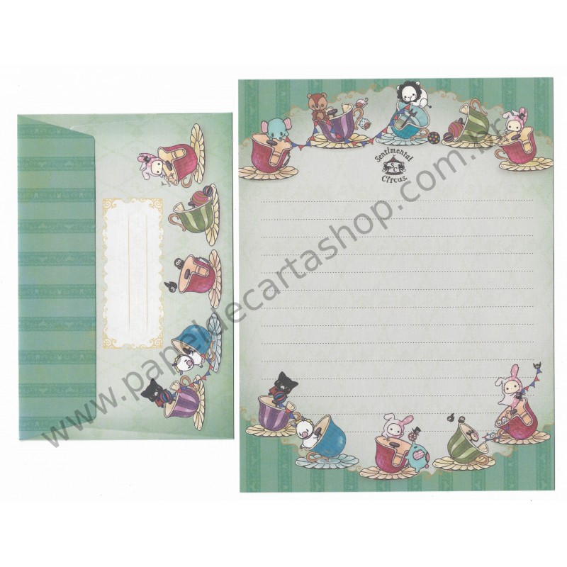 Conjunto de Papel de Carta Importado Sentimental Circus CVD - San-X Japan