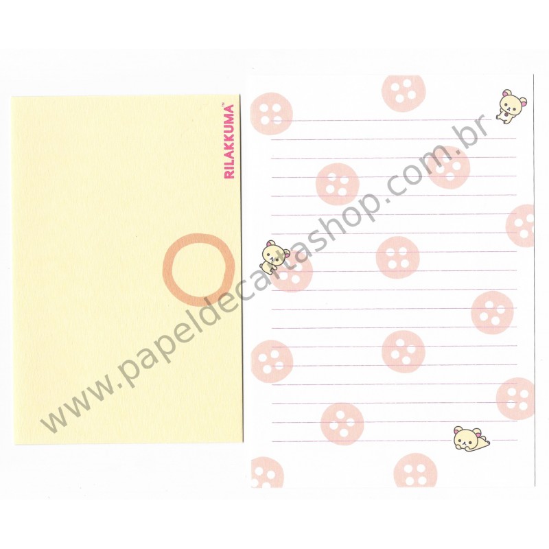 Conjunto de Papel de Carta Importado Rilakkuma CBG - San-X