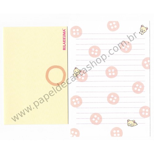 Conjunto de Papel de Carta Importado Rilakkuma CBG - San-X