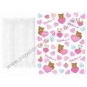 Conjunto de Papel de Carta Importado Rilakkuma Hearts - San-X