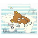 Conjunto de Papel de Carta Importado Rilakkuma Stripes - San-X