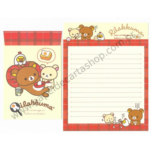 Kit 4 Conjuntos de Papel de Carta Rilakkuma Torotoro - San-X