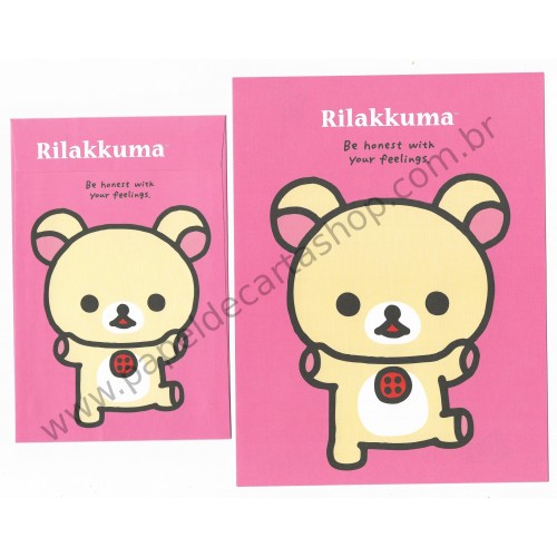 Kit 4 Conjuntos de Papel de Carta Rilakkuma Be Honest With Your Feelings - San-X