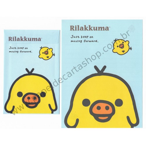 Kit 4 Conjuntos de Papel de Carta Rilakkuma Keep On Moving Forward - San-X