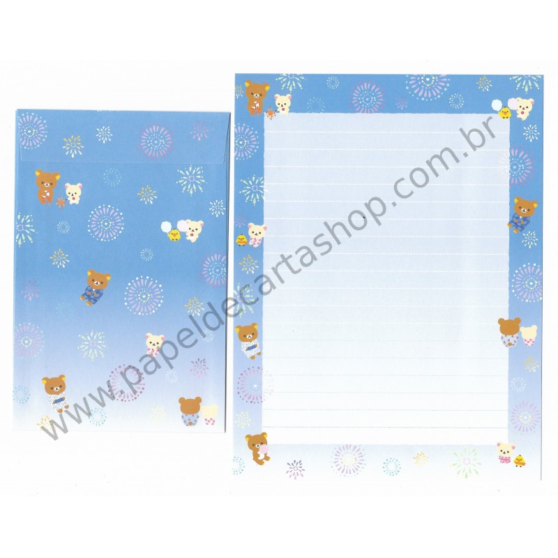 Kit 4 Conjuntos de Papel de Carta Rilakkuma JP - San-X