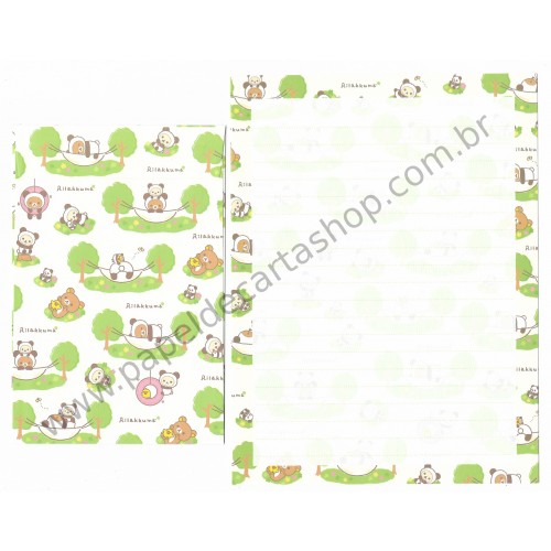 Kit 4 Conjuntos de Papel de Carta Rilakkuma MOGU MOGU - San-X