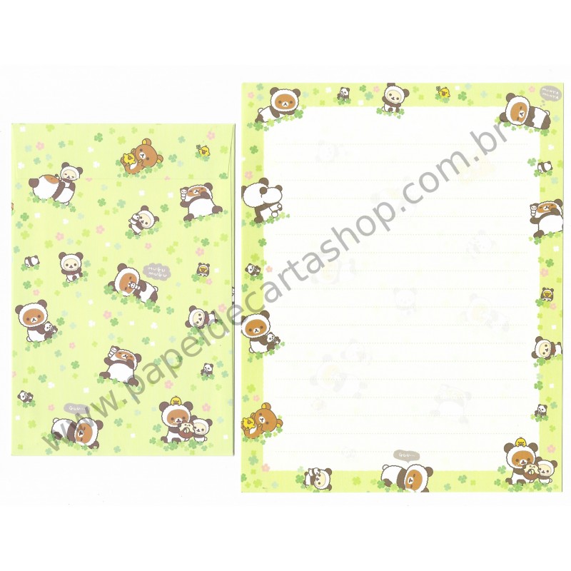 Kit 4 Conjuntos de Papel de Carta Rilakkuma MOGU MOGU - San-X