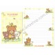 Kit 4 Conjuntos de Papel de Carta Rilakkuma in the Honey Forest - San-X