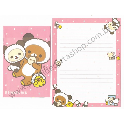 Kit 4 Conjuntos de Papel de Carta Rilakkuma Munya Munya - San-X