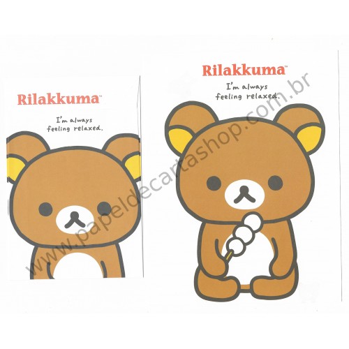 Kit 4 Conjuntos de Papel de Carta Rilakkuma Feeling Relaxed - San-X