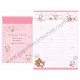 Kit 4 Conjuntos de Papel de Carta Rilakkuma Happy Time With Hearts - San-X