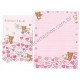 Kit 4 Conjuntos de Papel de Carta Rilakkuma Happy Time With Hearts - San-X