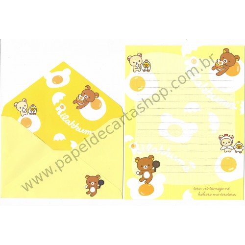 Kit 4 Conjuntos de Papel de Carta Rilakkuma Torotoro 2 - San-X